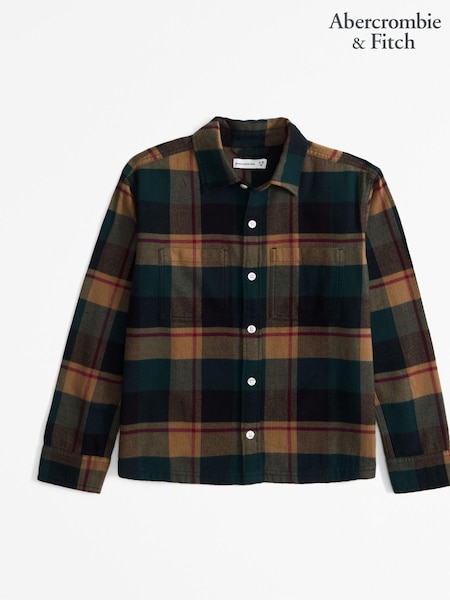 Abercrombie & Fitch Natural 100% Cotton Flannel Check Shirt (AL7480) | 163 LEI - 171 LEI