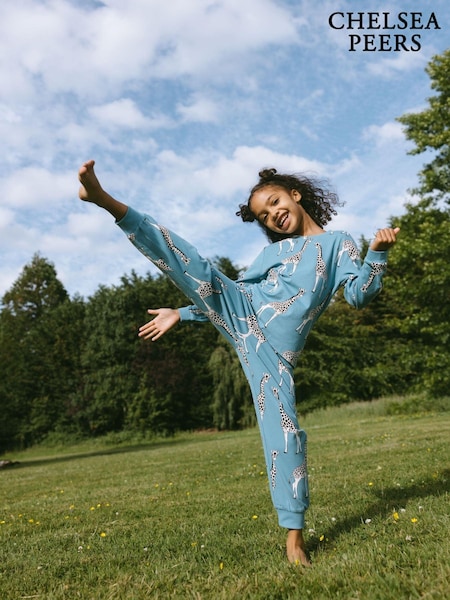 Chelsea Peers Kids Organic Cotton Giraffe Print Long Pyjama Set (AL7695) | ‏121 ر.س.‏
