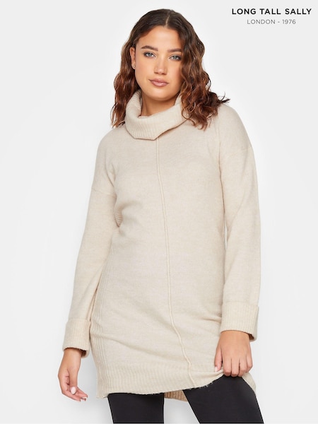 Long Tall Sally Pink Boxy Roll Tunic (AL7698) | €45