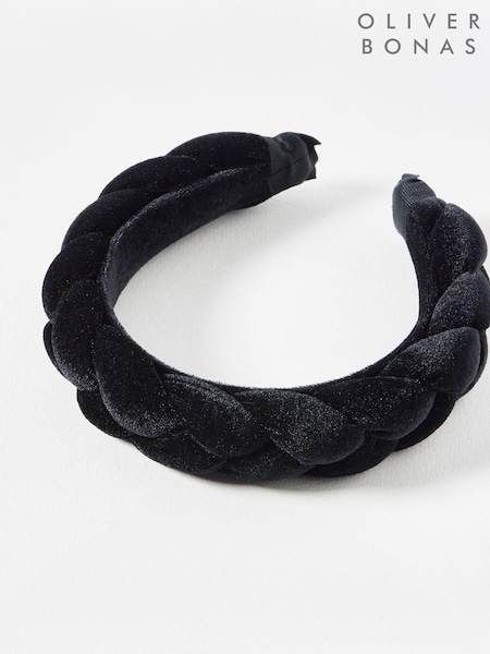 Oliver Bonas Enyo Velvet & Pleated Twisted Puffy Headband (AL7968) | ‏70 د.إ.‏