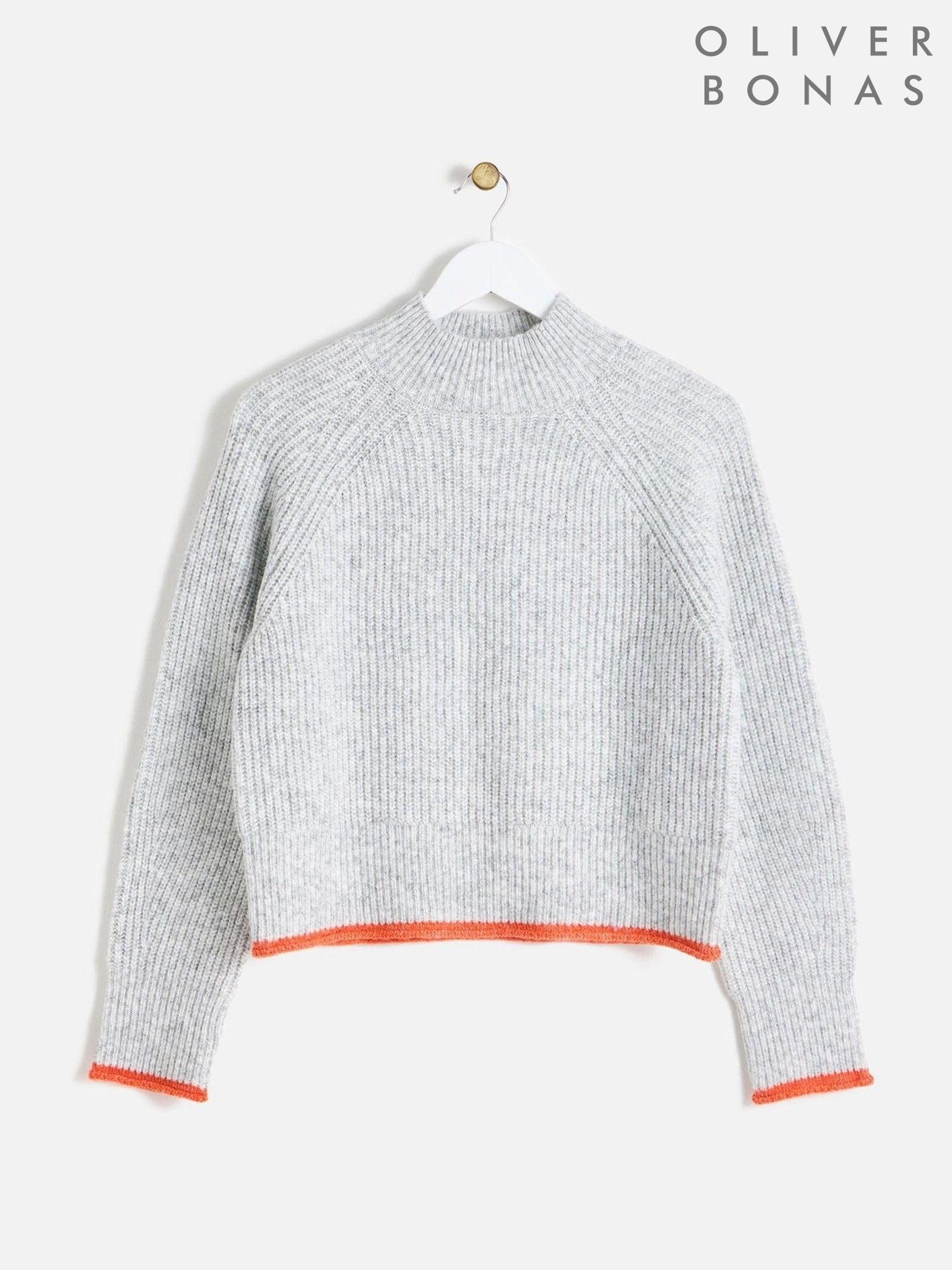 Oliver Bonas Grey Plain Long Sleeve Jumpers Next Luxembourg