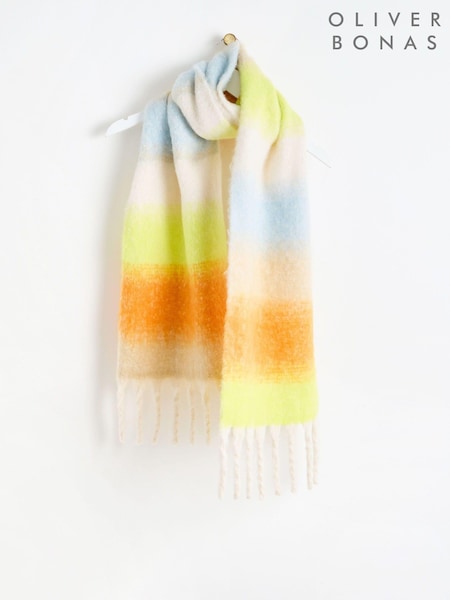 Oliver Bonas Neon Stripe Heavyweight Tassel Scarf (AL8086) | €25