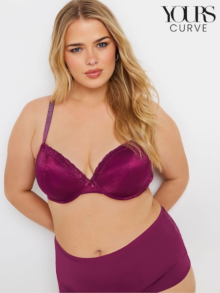 Yours Curve Red Shiny T-Shirt Bras 2 Pack (AL8136) | €53