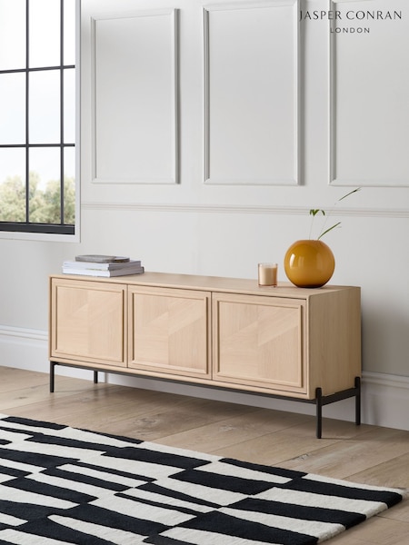 Jasper Conran London White Washed Oak Aden Wide Up to 50 Inch TV Unit (AL8148) | €882