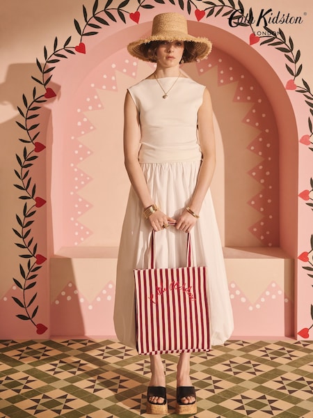 Cath Kidston Cherry Stripe Large Book Bag (AL8177) | €48