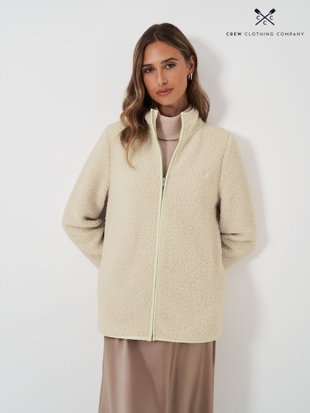Luonnollinen - Crew Clothing Company Natural Borg Zip Through Fleece (AL8243) | €109
