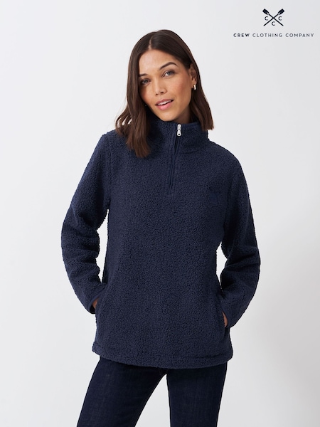 Crew Clothing Company Blue Borg Half Zip Fleece (AL8250) | 484 LEI