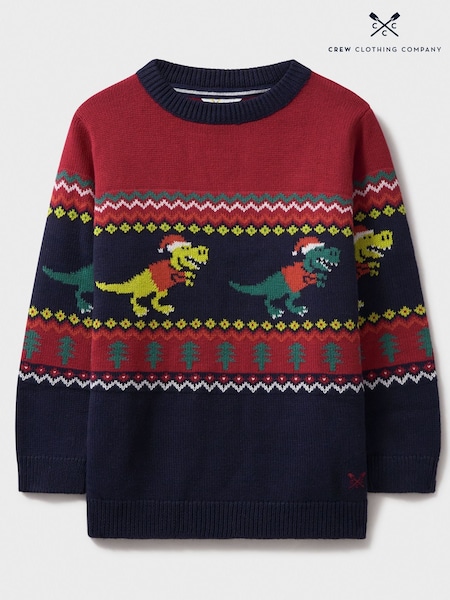 Crew Clothing Blue Dinosaur Fairisle Pattern Jumper (AL8255) | 1,682 UAH - 2,163 UAH
