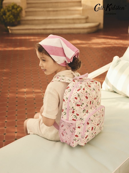 Cath Kidston Pink Lace Hearts Kids Large Backpack (AL8263) | €51