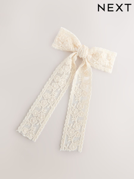 Cream Bow Lace Clip (AL8320) | €8
