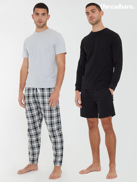 Threadbare Black Mix and Match Assorted Gifting Lounge Sets 4 Piece (AL8399) | R$ 525