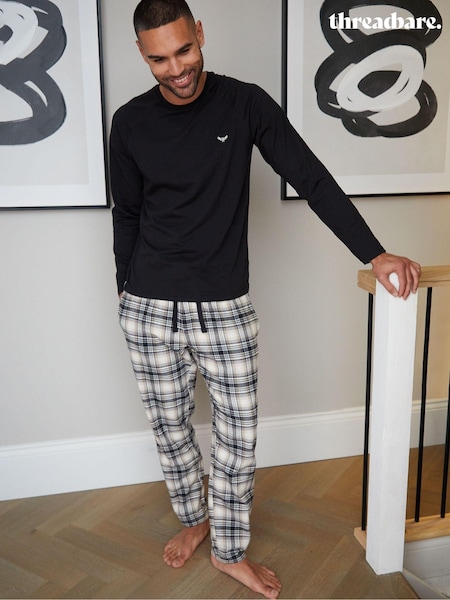 Threadbare Black 100% Cotton Pyjama Set (AL8401) | €32