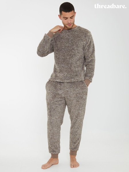 Threadbare Two Tone Teddy Fleece Loungewear Set (AL8411) | €45