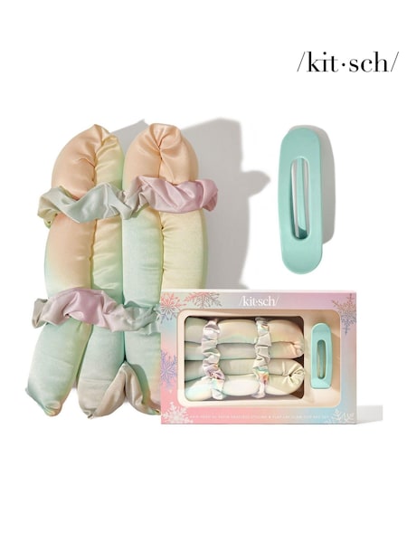 Kitsch Hair Hero XL Satin Heatless Styling & Flat Lay Claw 4 Piece Set in Aura (AL8446) | €28
