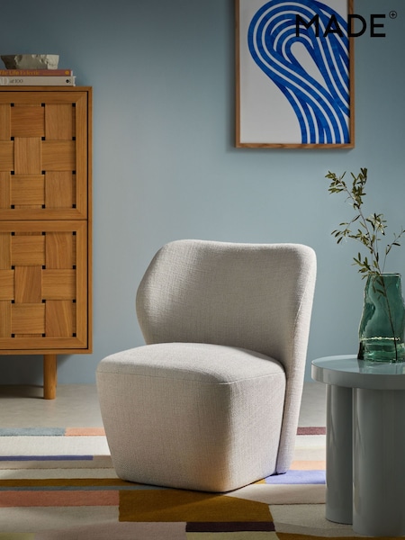 MADE.COM Natural Oat Textured Weave Topeka Accent Chair (AL8471) | €410