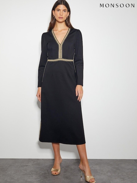 Monsoon Pora Ponte Jersey Midi Dress (AL8617) | 371 LEI