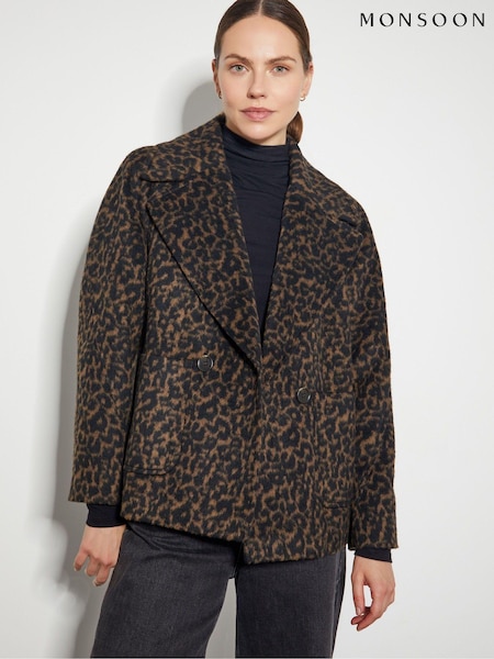 Monsoon Lily Leopard Print Jacket (AL8634) | kr2 359