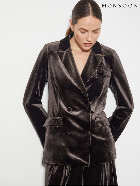 Monsoon Valery Velvet Double Breasted Jacket (AL8655) | kr1 400