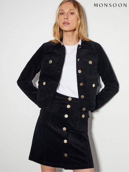 Monsoon Oriana Four-Pocket Crop Jacket (AL8657) | 396 LEI