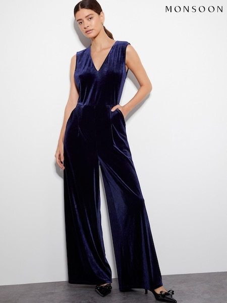 Monsoon Vayle Velvet Jumpsuit (AL8661) | €52