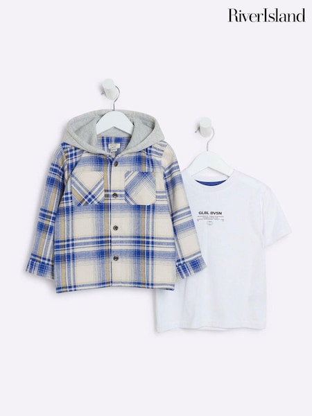 River Island Blue Boys Essentials 100% Cotton Hoodie Set (AL8724) | AED75