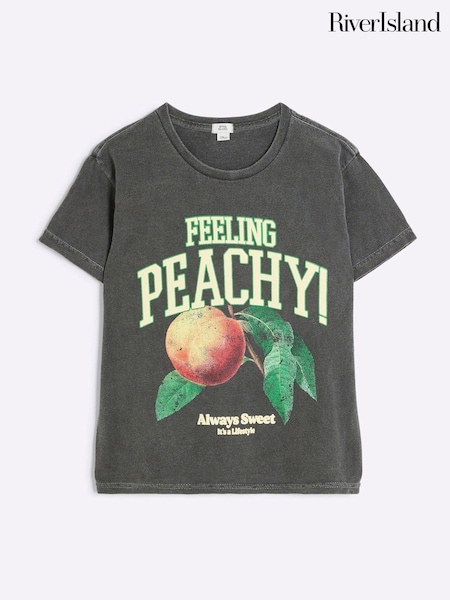 River Island Girls Feeling Peachy 100% Cotton T-Shirt (AL8731) | 72 LEI