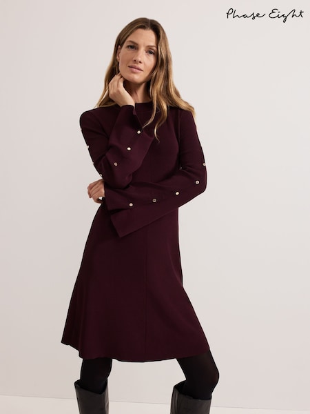 Phase Eight Red Romy Knit Dress (AL8770) | 319 QAR