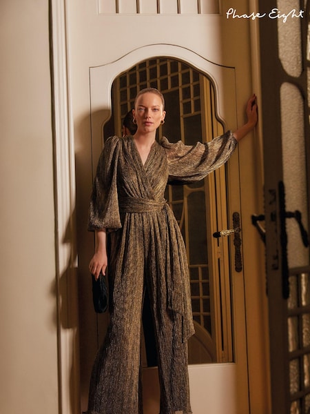 Phase Eight Gold Alli Gold Jumpsuit (AL8785) | €95