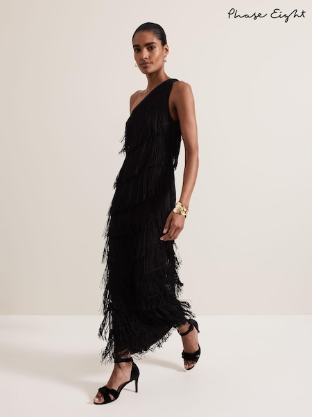 Phase Eight Black Otto Maxi Dress (AL8797) | 467 QAR