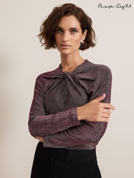 Phase Eight Purple Stella Shimmer Top (AL8805) | 204 QAR