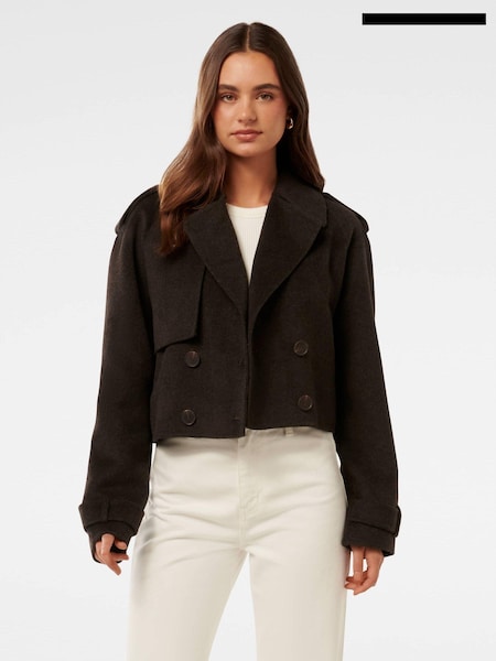 Forever New Fifi Felled Cropped Trench Coat (AL8871) | 501 LEI