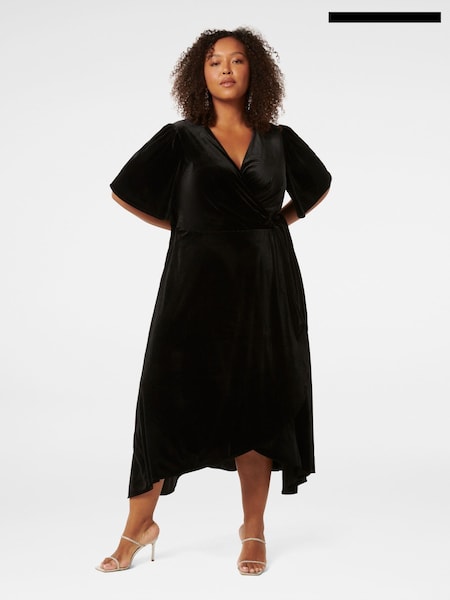 Forever New Violet Curve Velvet Wrap Dress (AL8894) | 417 LEI