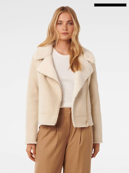 Forever New Montana Faux Fur Aviator Style Jacket (AL8898) | €65
