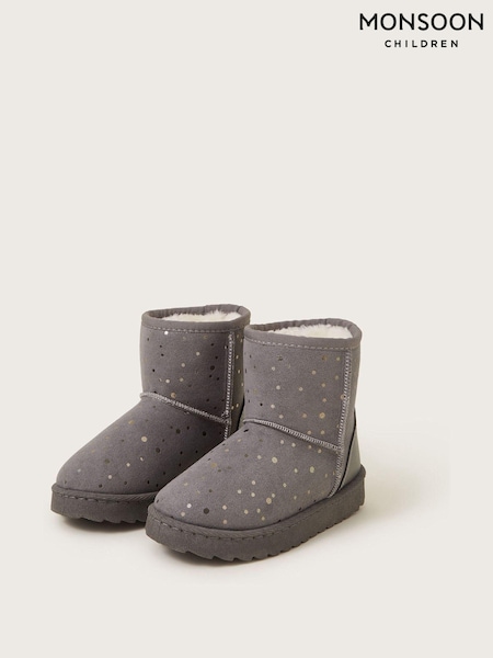 Monsoon Metallic Spot Suedette Ankle Boots (AL8969) | 164 LEI - 194 LEI