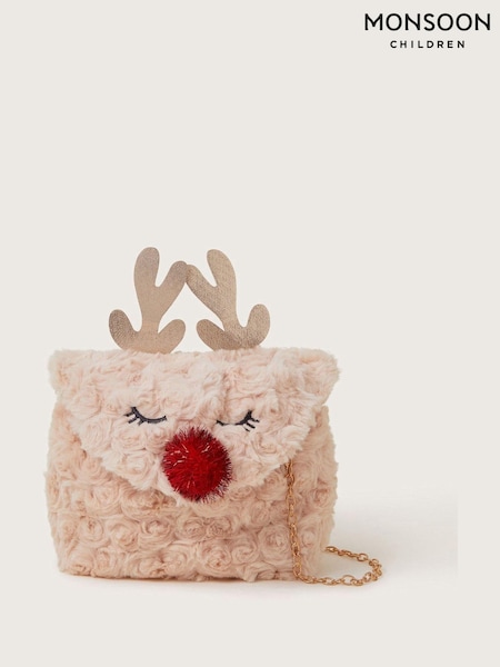 Monsoon Black Fluffy Reindeer Bag (AL8976) | €11