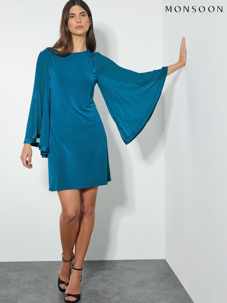 Monsoon Blue Win Jersey Cape Sleeve Tunic Dress (AL9080) | € 66