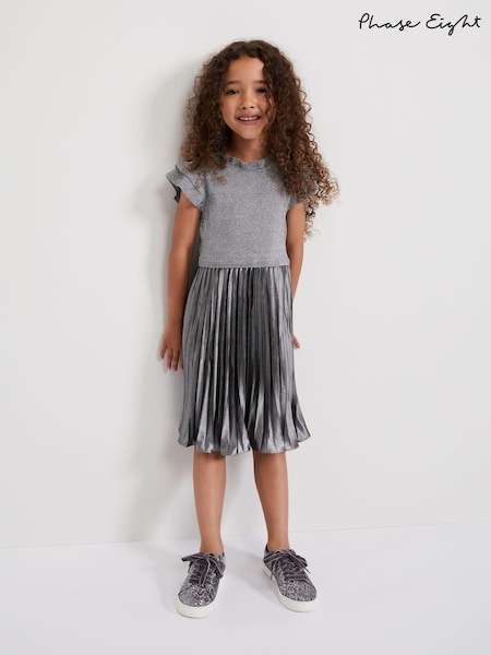 Phase Eight Silver Jayla Silver Knit Dress (AL9205) | €43.50