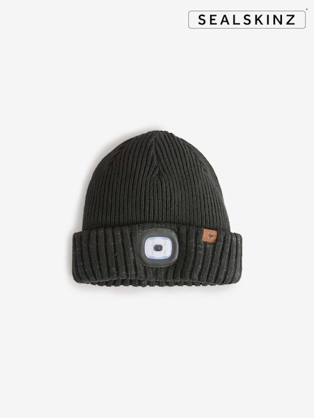 Sealskinz Heydon Waterproof Cold Weather Led Roll Cuff Black Beanie (AL9211) | 57 €