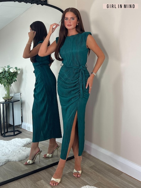 Girl In Mind Elena Ruched Seamed Midi Dress (AL9235) | €33