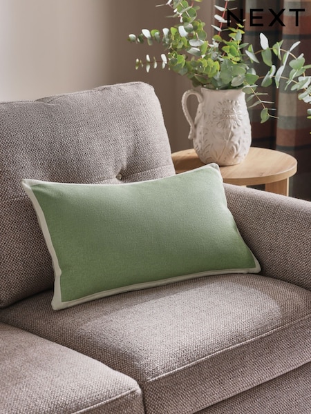 Sage Green 50 x 30cm Two Tone Cushion (AL9253) | €18