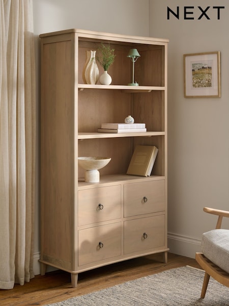 Light Natural Soild Mango Wood Bookcase Shelf (AL9279) | €1,350