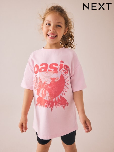 Pink Oversized Oasis License Band T-Shirt (3-16yrs) (AL9312) | €23 - €30