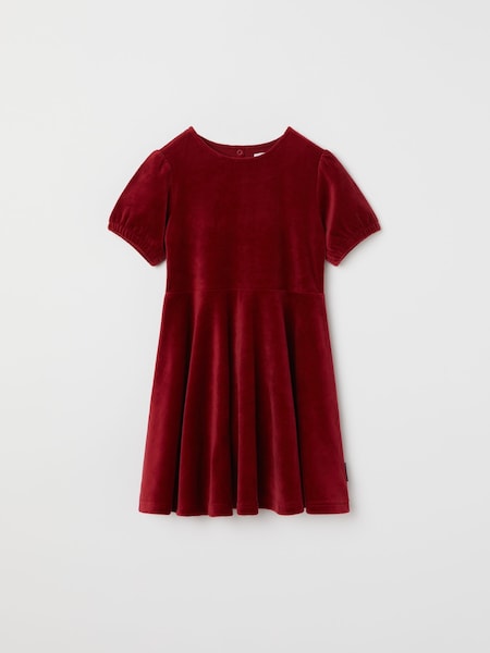 Polarn O Pyret Red Velour Party Dress (AL9341) | AED87