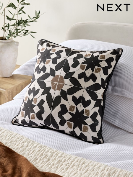 Monochrome Printed Tile Indoor Outdoor Cushion (AL9357) | €20