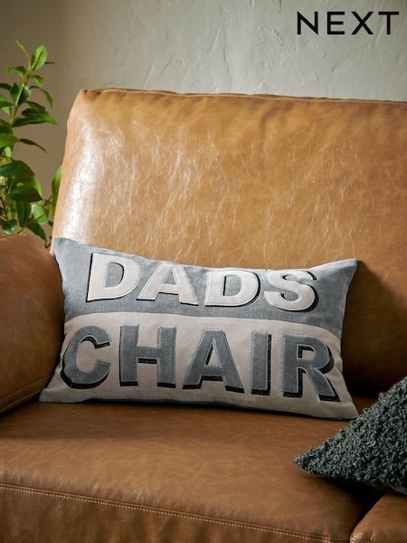 Blue Dad's Chair Velvet Slogan Cushion (AL9376) | €18
