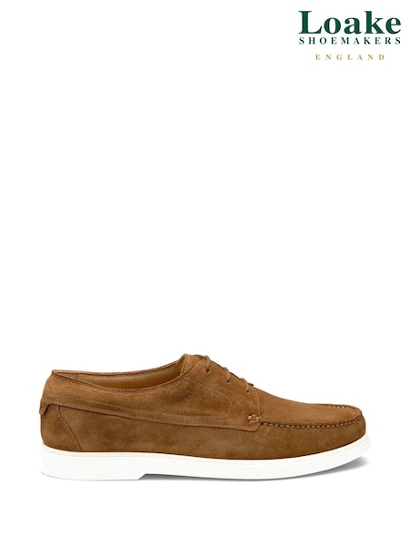 Коричневый - Loake Sardinia Suede Moccasin Shoes (AL9400) | €197