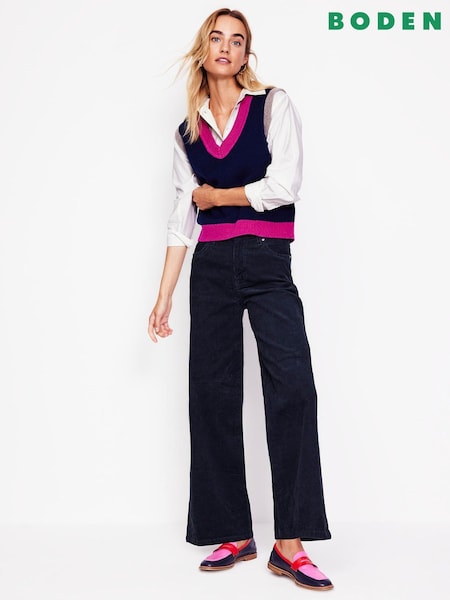 Boden Blue 5 Pocket Corduroy Wide Jeans (AL9477) | €74