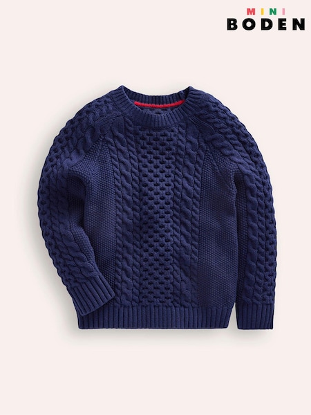 Boden Blue Heritage Cable Jumper (AL9548) | €29 - €32