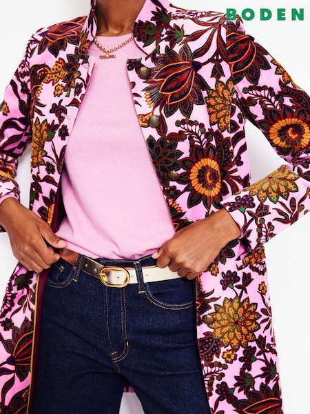 Boden Pink Hamilton Velvet Coat (AL9561) | €159