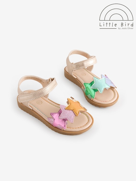 Little Bird by Jools Oliver Metallic Rainbow Star Sandals (AL9595) | ‏111‏₪ - ‏131‏ ₪